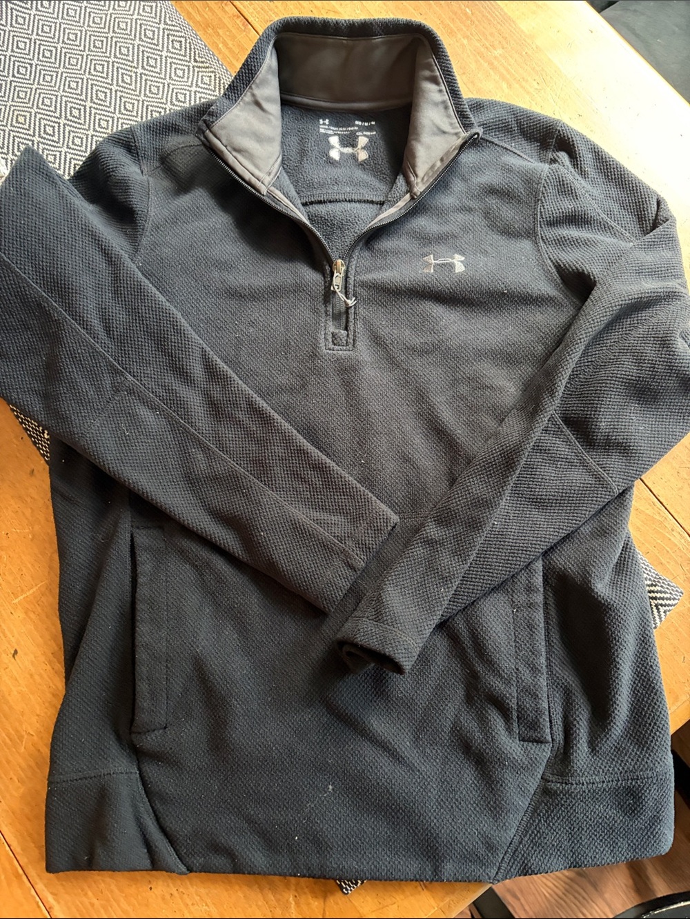 Under Armour Dark Charcoal Textured Quarter-Zip Pullover